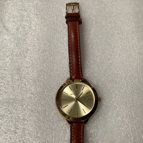 Michael Kors Slim Runway Double Wrap Brown Leather Band Women’s Watch MK-2256 - Picture 11 of 16